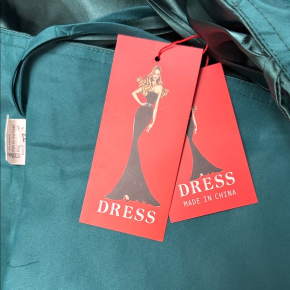 Dress Barn Strapless Teal Dress - Picture 2 of 16